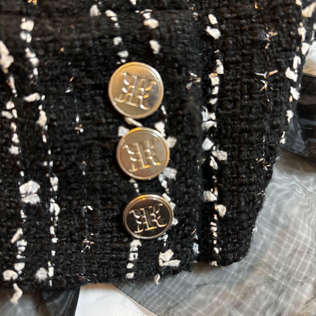 ♡【美品】Riu Rちゃん　ツイード　トップス　ブラック