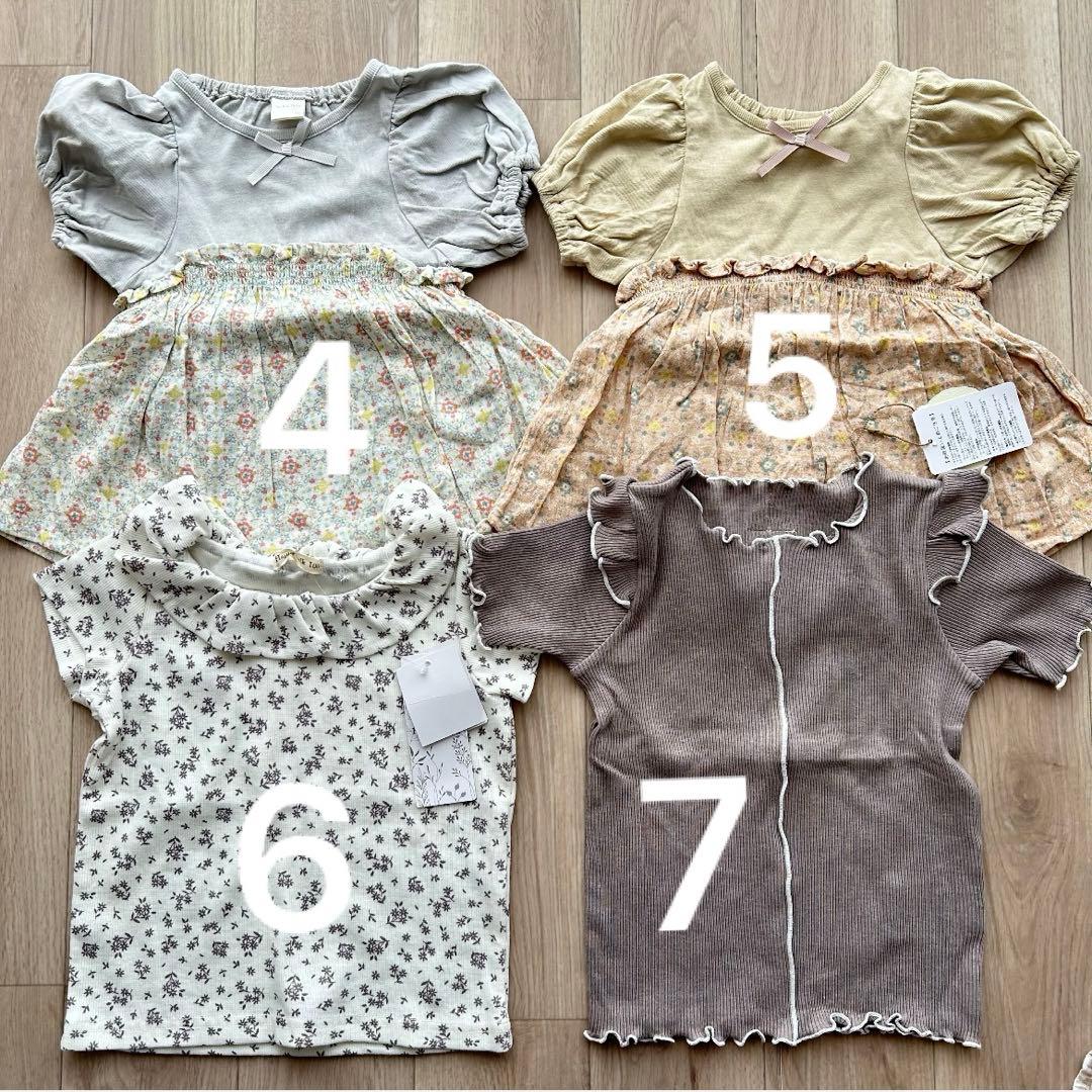 90cm 女の子　半袖カットソー　まとめ売り　バラ売り可　保育園着　夏服　子供服