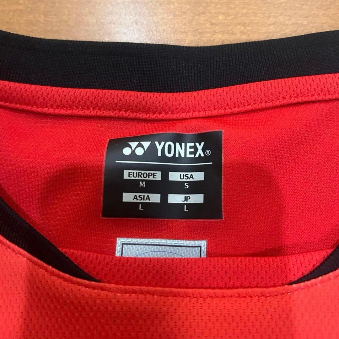 YONEX ゲームシャツ Lサイズ レッド