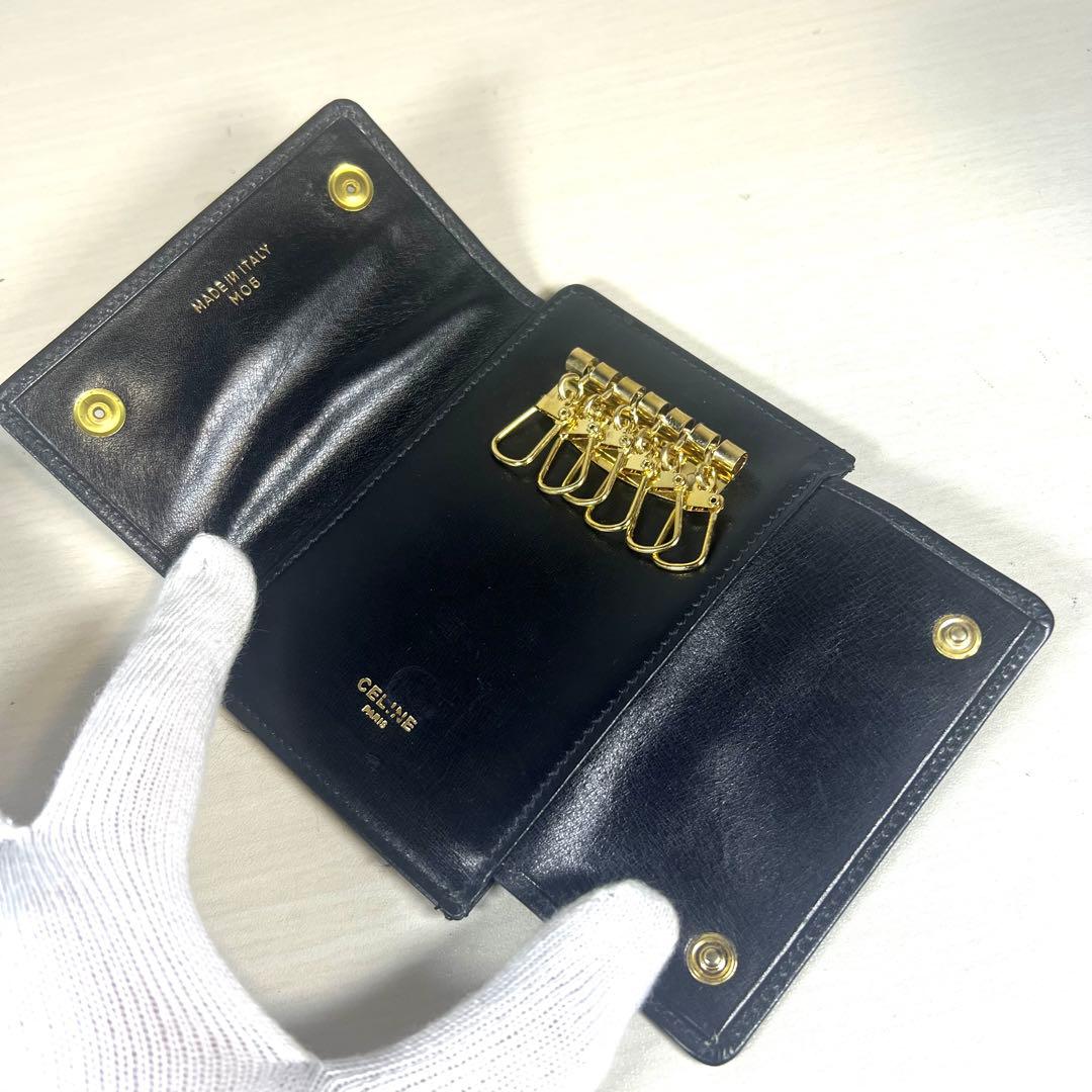 【美品】CELINE セリーヌ　キーケース　ケース　レザー　黒