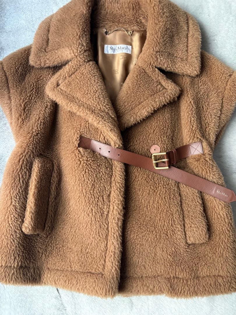 MAXMARA マックスマーラ ニューアバボ テディ　ケープ　美品