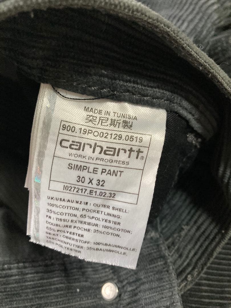Carhartt コーデュロイパンツ　30X32 グレー