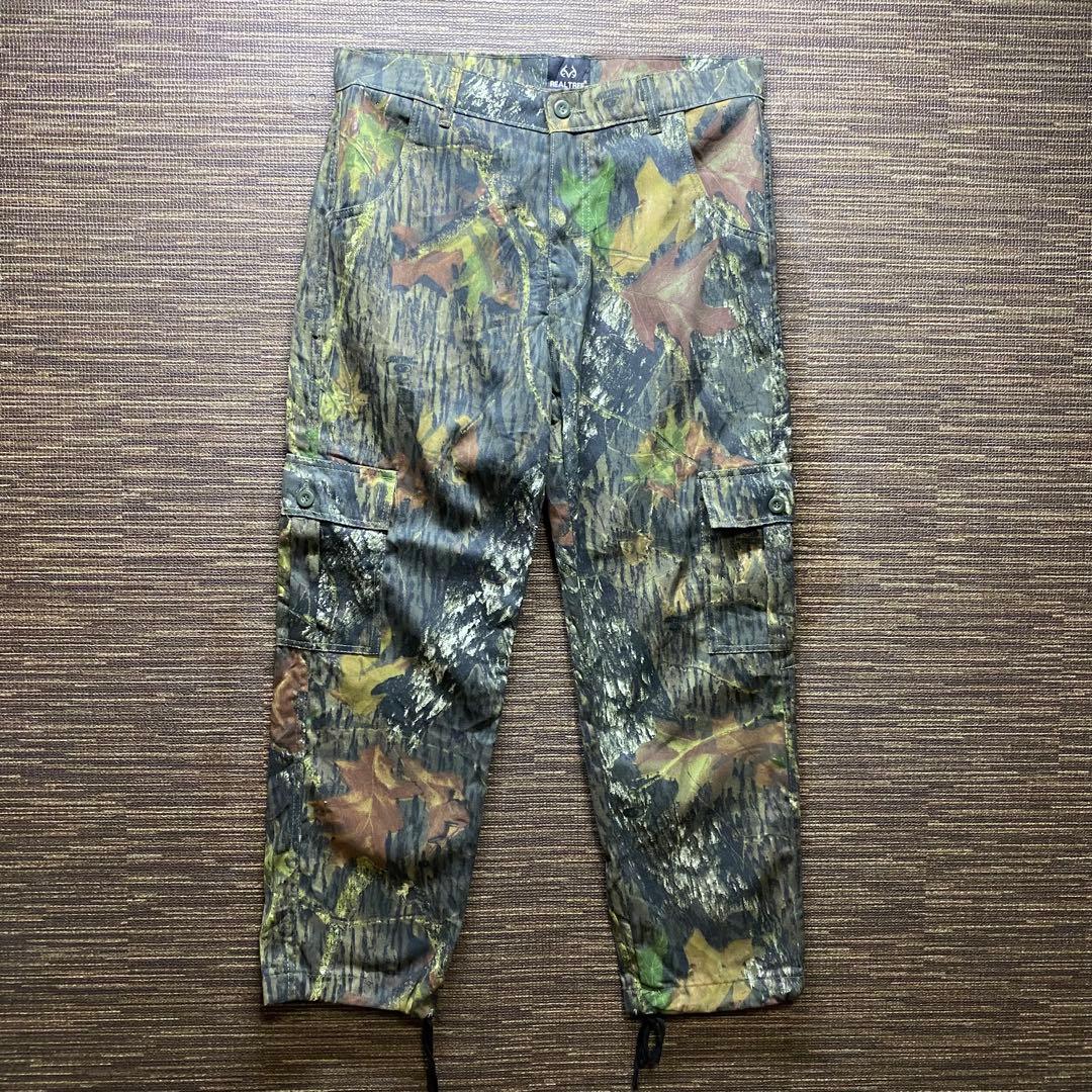REALTREE 迷彩柄 カーゴパンツ　ハンティング　　古着　W36 Y2K