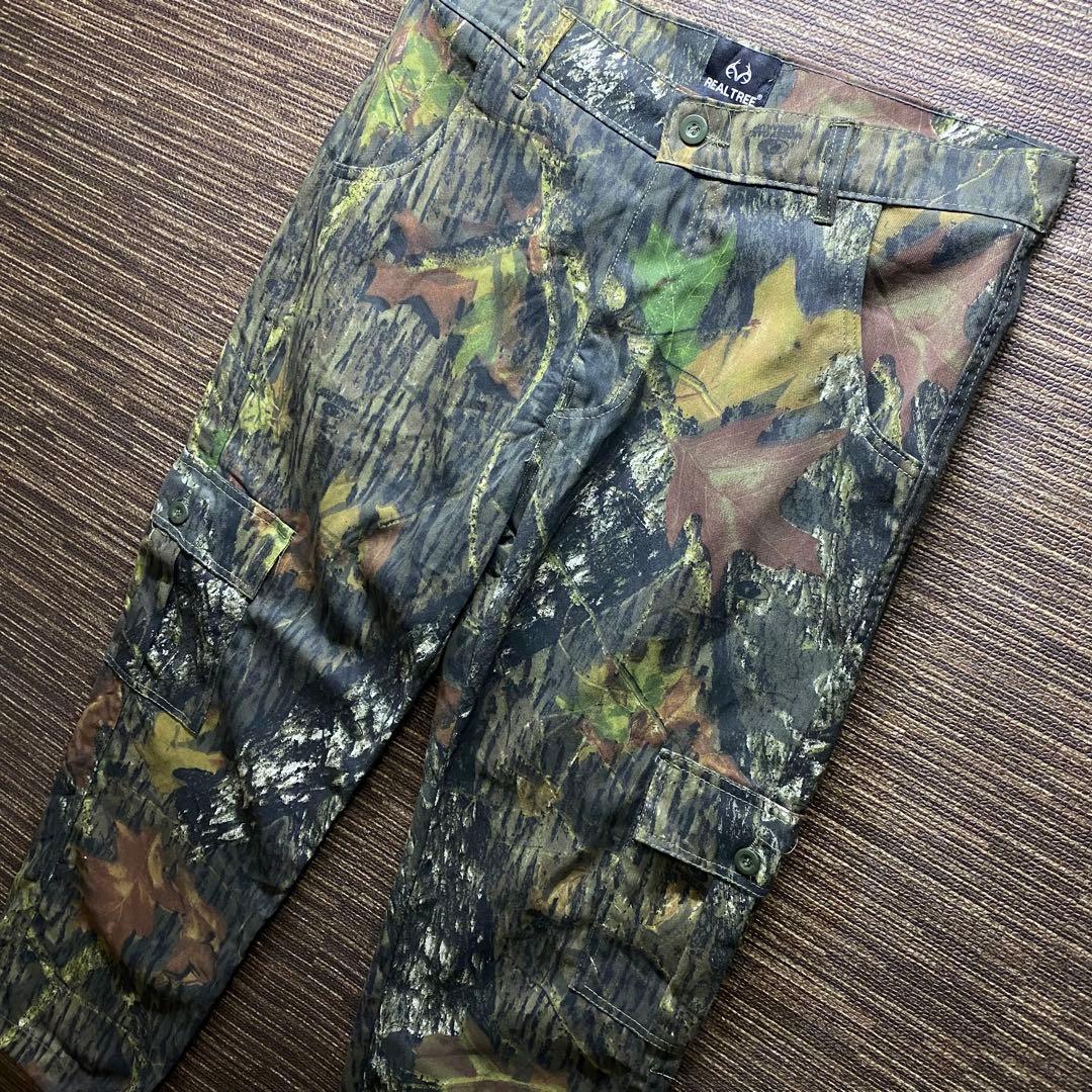 REALTREE 迷彩柄 カーゴパンツ　ハンティング　　古着　W36 Y2K