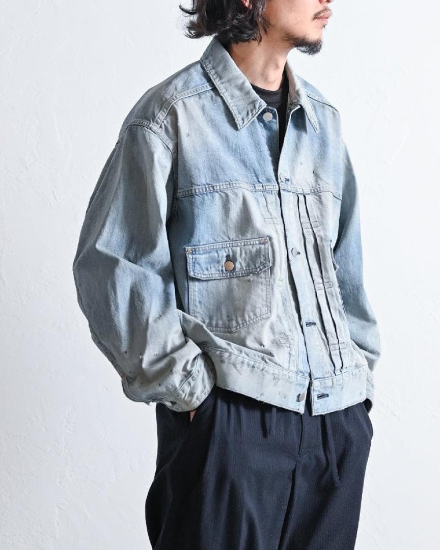 アンセルム 25ss 美品 ダメージ加工 Gジャン デニム ジャケット サイズ2