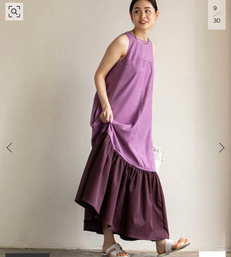 NOBLE バイカラーワンピース　¥25,300 ドレス　ワンピース