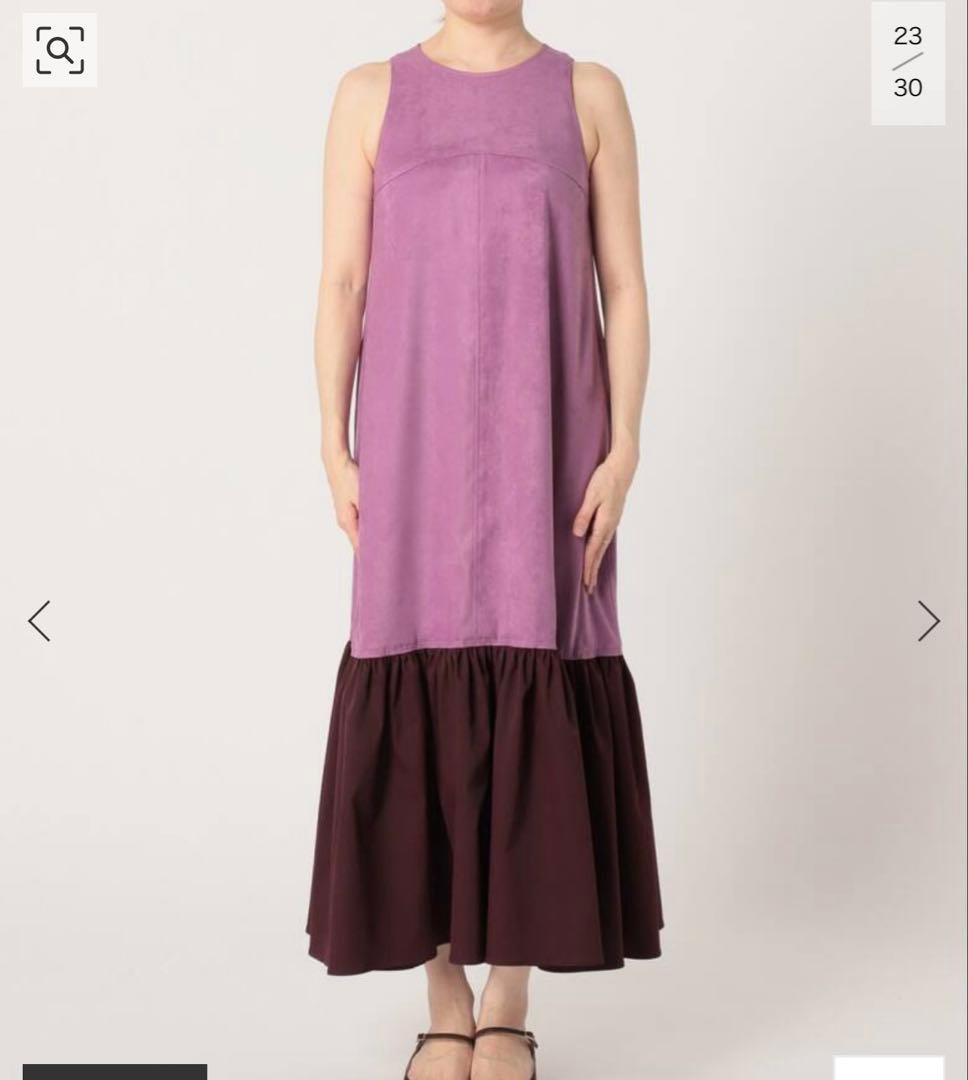 NOBLE バイカラーワンピース　¥25,300 ドレス　ワンピース