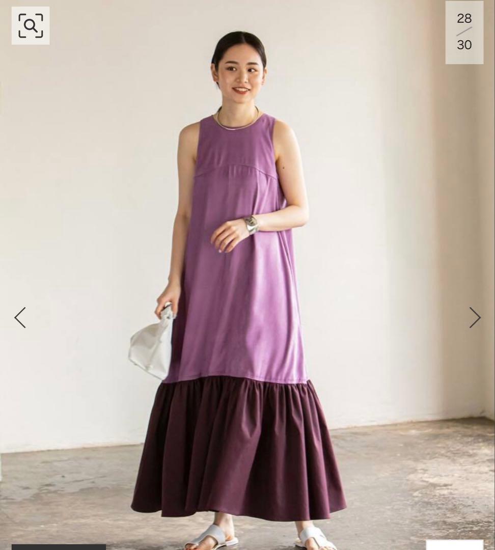 NOBLE バイカラーワンピース　¥25,300 ドレス　ワンピース