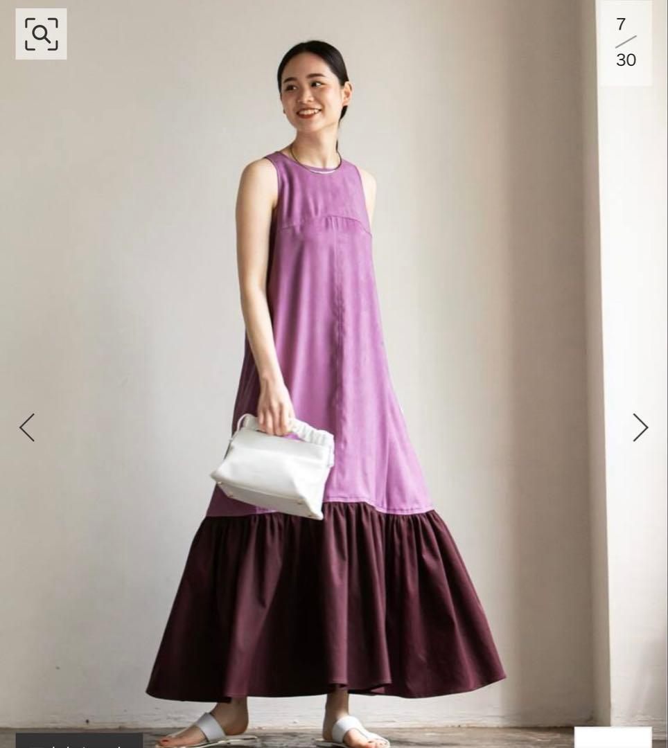 NOBLE バイカラーワンピース　¥25,300 ドレス　ワンピース
