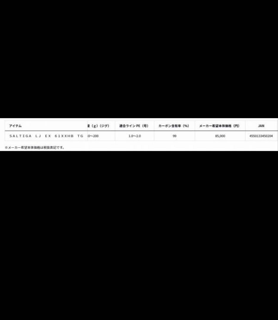 DAIWAソルティガLJ EX 61XXHB TG