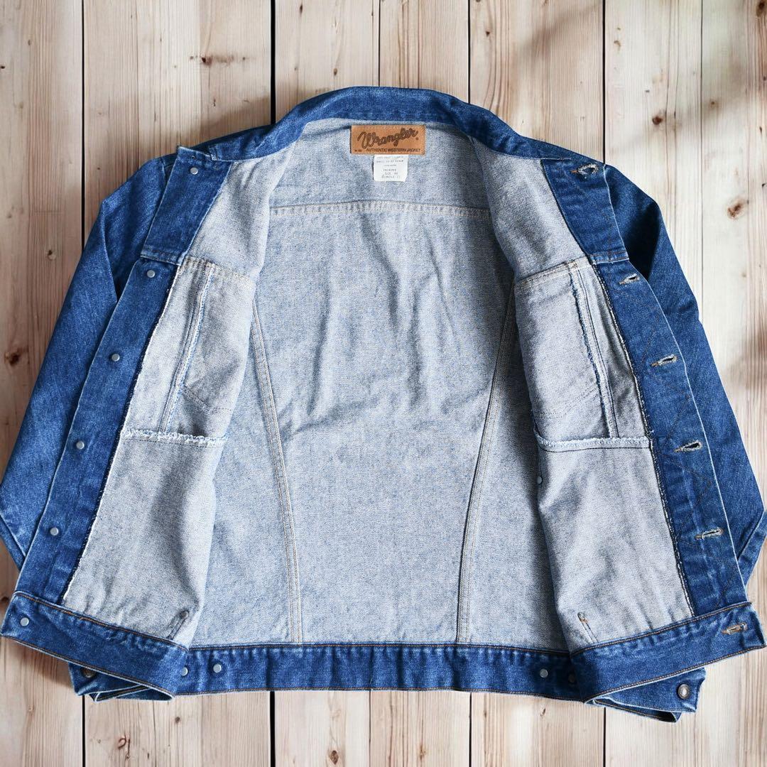 02M725◯ 80s Wrangler トラッカー デニムジャケット 44