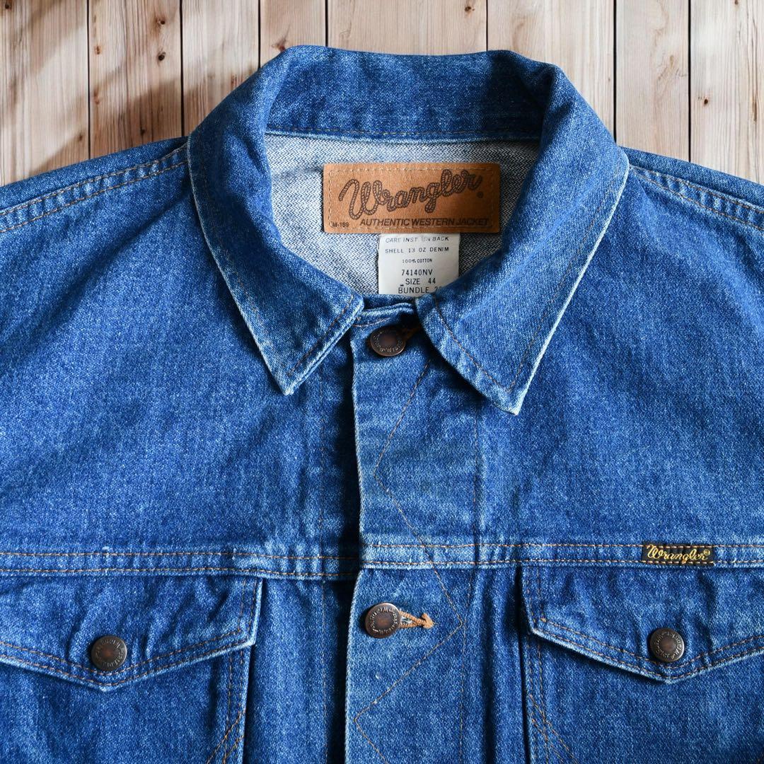 02M725◯ 80s Wrangler トラッカー デニムジャケット 44