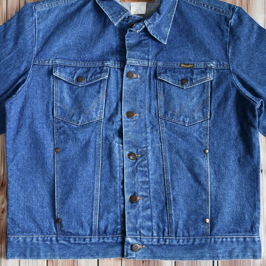 02M725◯ 80s Wrangler トラッカー デニムジャケット 44