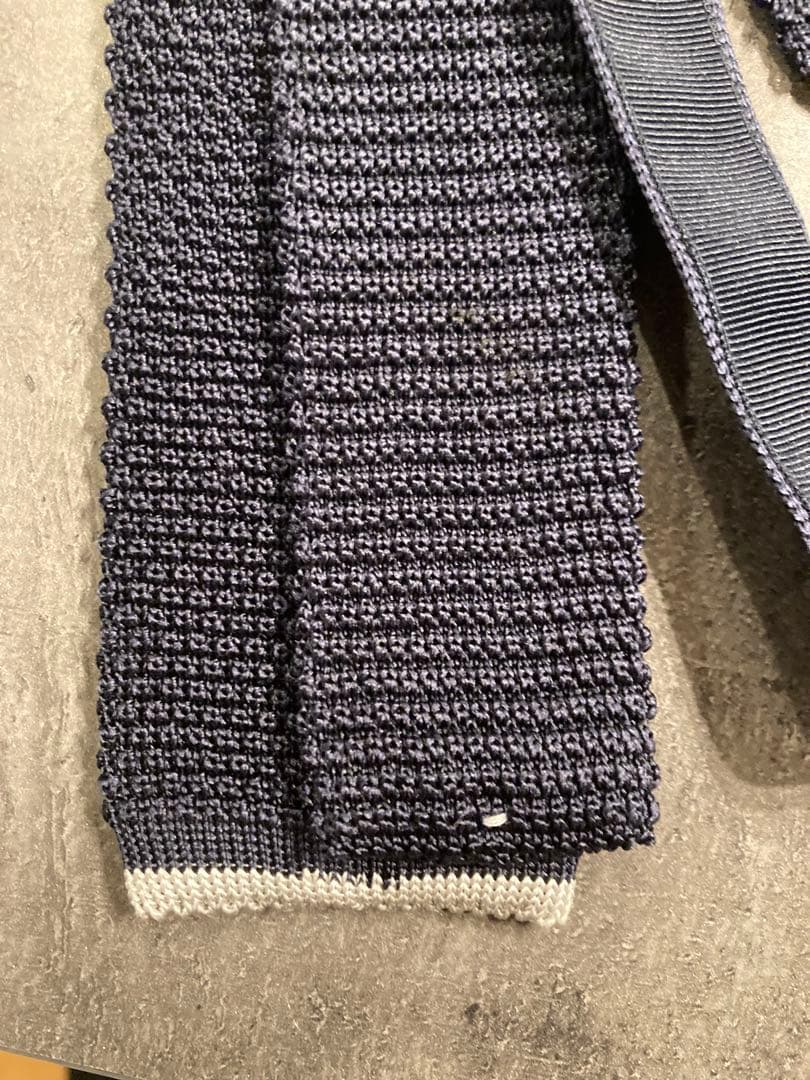 BRUNELLO CUCINELLI ネイビー ニットタイ