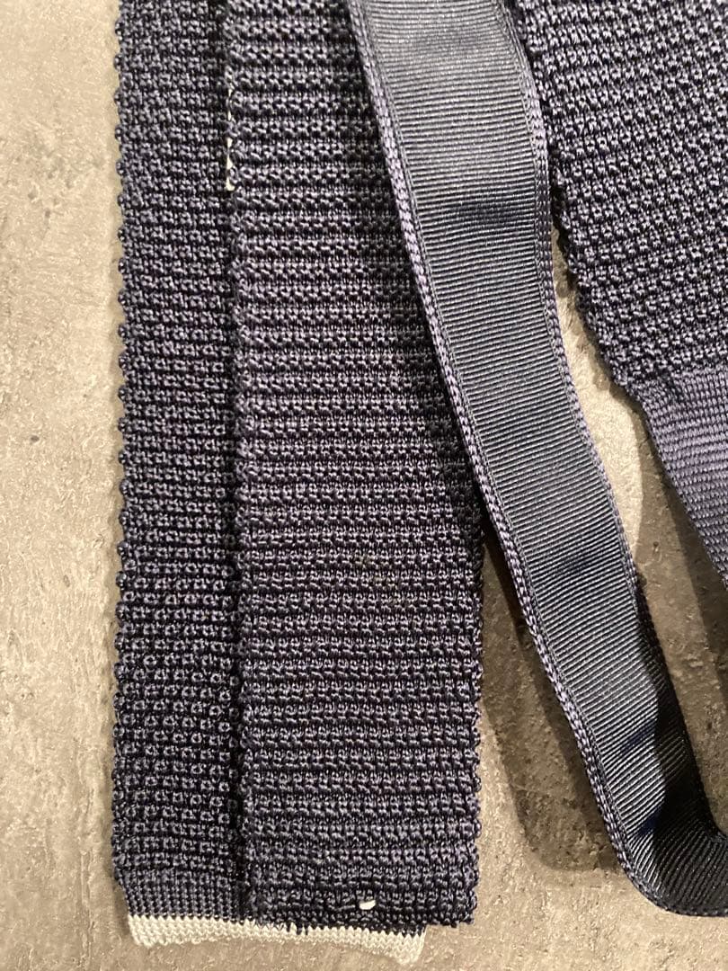 BRUNELLO CUCINELLI ネイビー ニットタイ