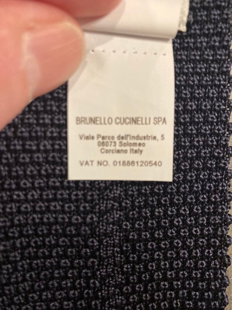 BRUNELLO CUCINELLI ネイビー ニットタイ