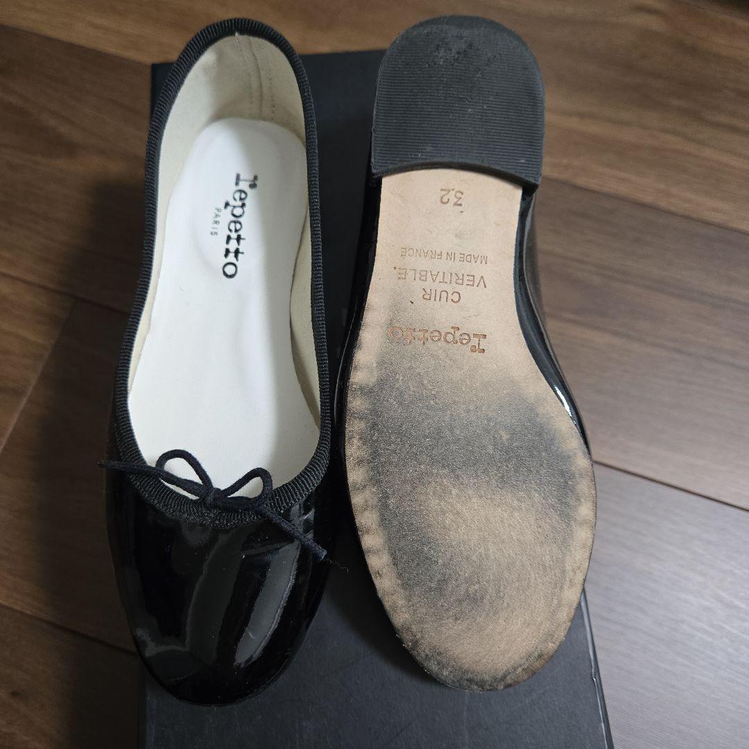 Repetto 黒バレエシューズ 32