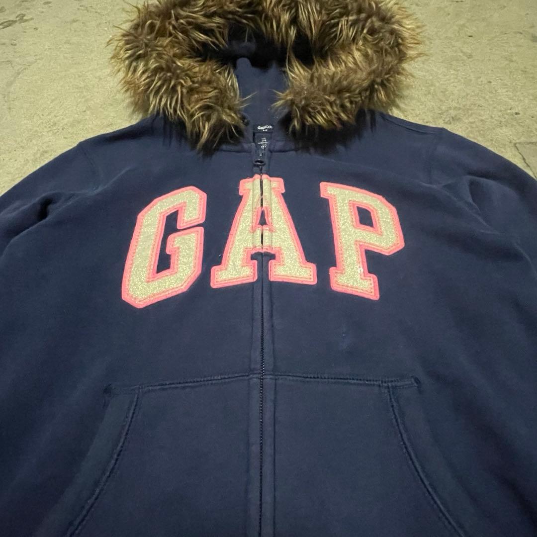 ち*な様 00s archive GAP fur zip hoodie Y2K