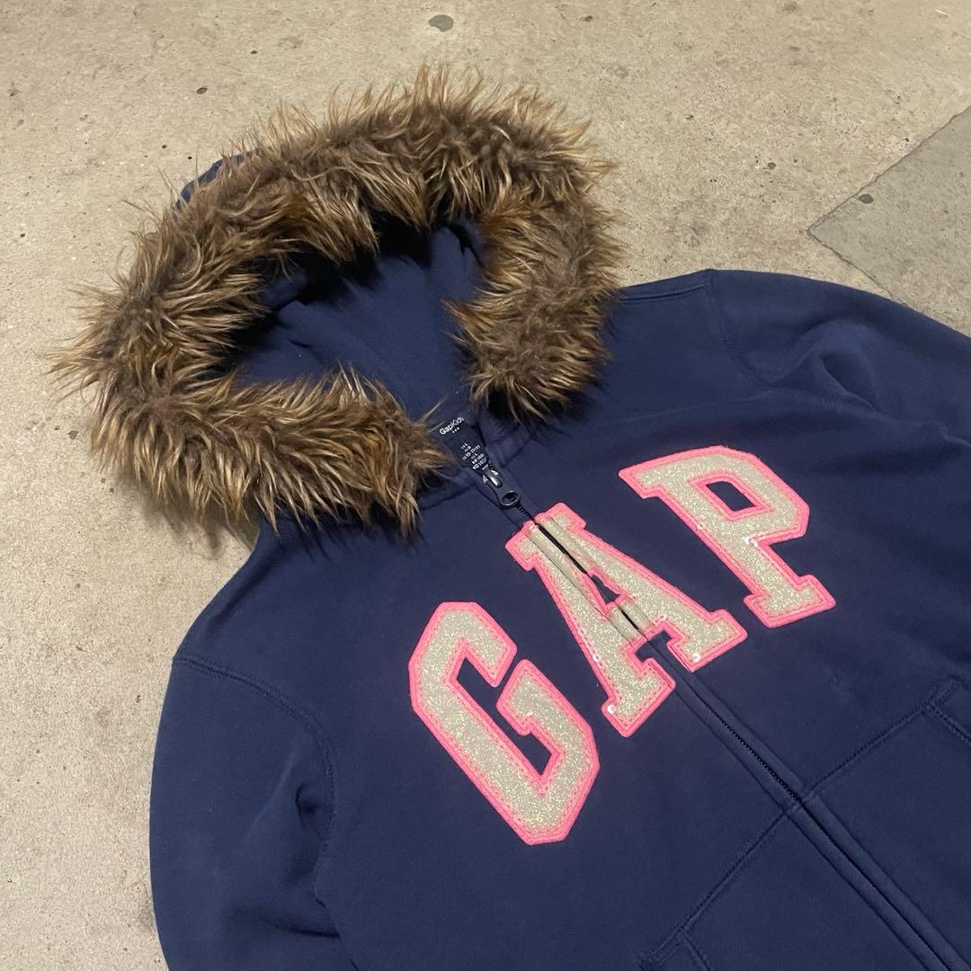 ち*な様 00s archive GAP fur zip hoodie Y2K