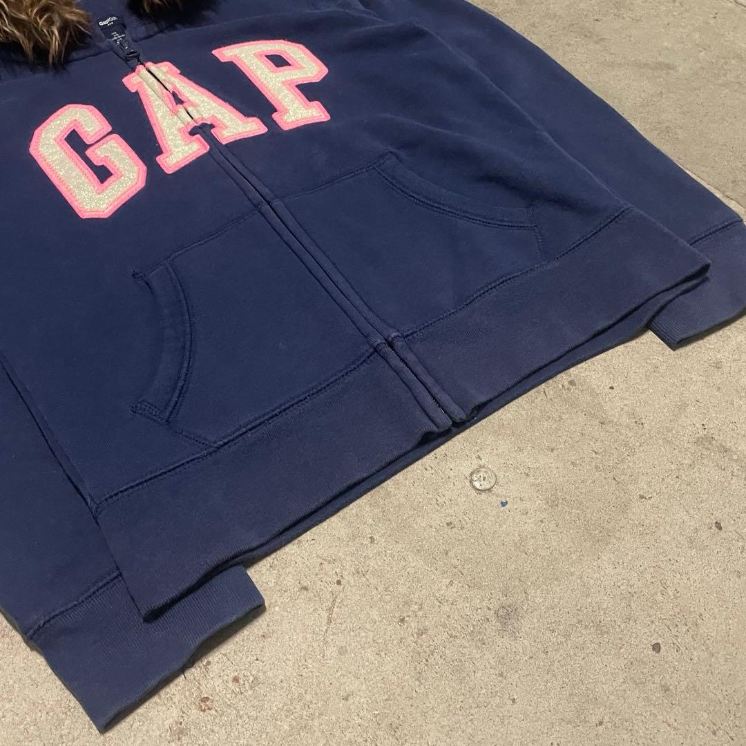 ち*な様 00s archive GAP fur zip hoodie Y2K
