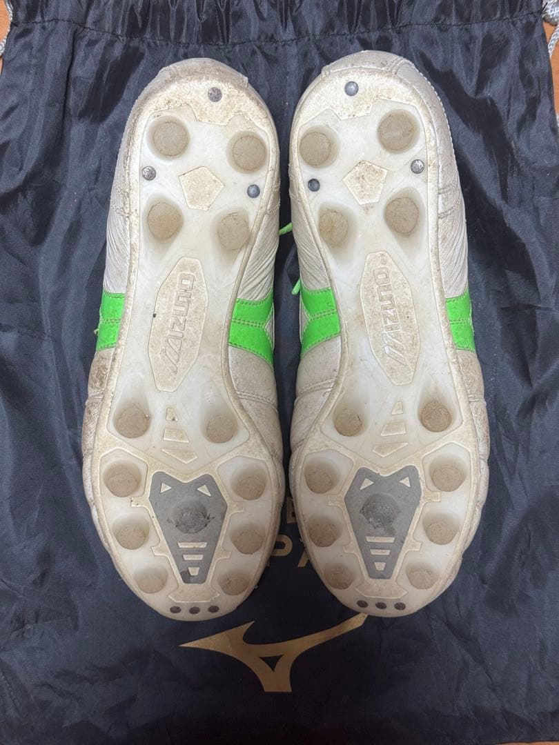 Mizuno Morelia サッカーシューズ ホワイト/グリーン 26cm