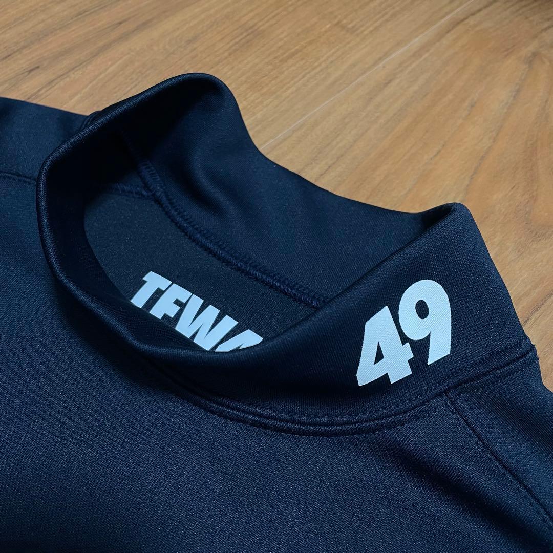 TFW49 モックネック　Tシャツ ネイビー　S ゴルフ