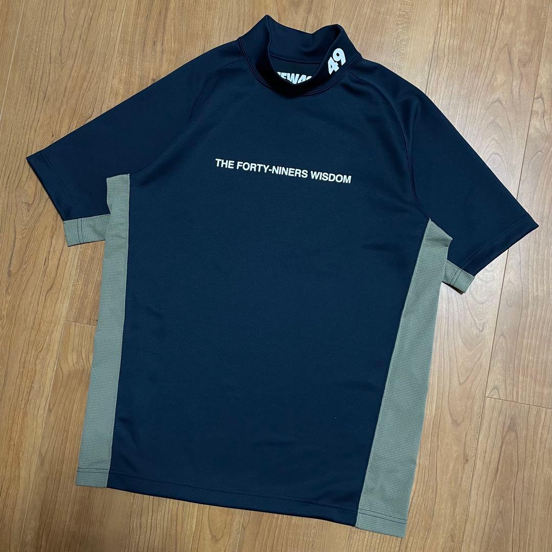 TFW49 モックネック　Tシャツ ネイビー　S ゴルフ