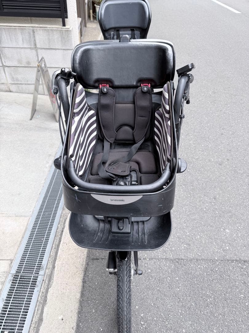 子供乗せ　パナソニック　電動アシスト自転車 チャイルドシート付き ブラック