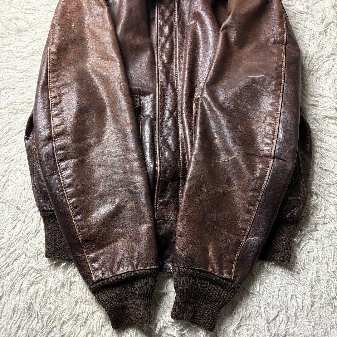 シ*ロ様 42サイズ　90s ショット フライトジャケット レザー A-2 18