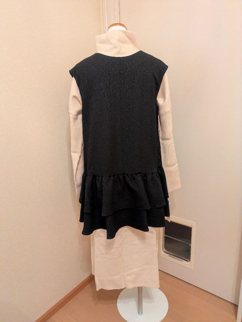 ヤマダヤ　FENNEL 24,000 ジャガードペプラムジレ　ブラック