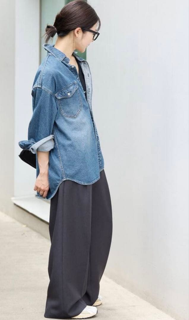 SLOBE IENA LE DENIM BDUデニムシャツ　おしゃれボタン