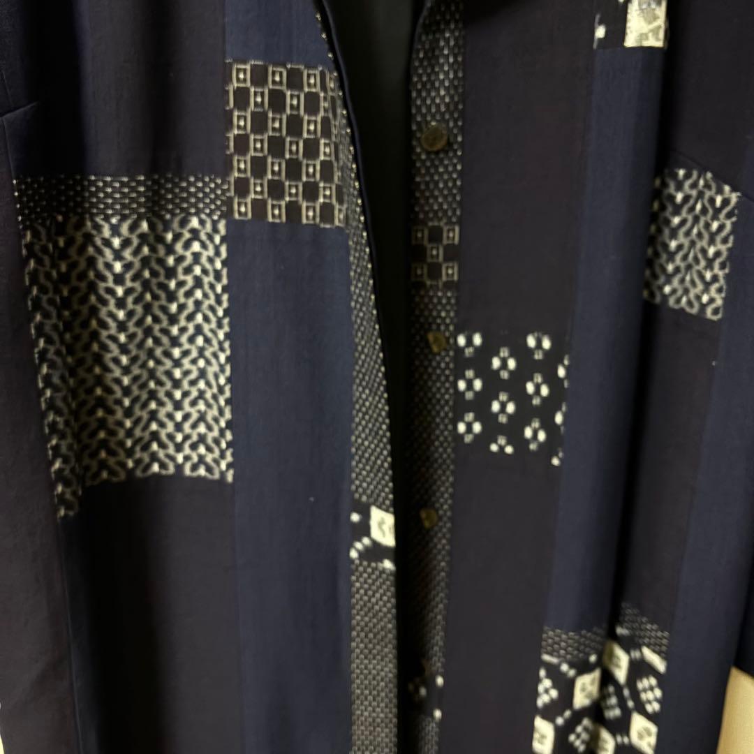 ◇極美品◇儀右ヱ門◇儀右衛門◇ギエモン◇久留米絣◇絣◇ロングコート◇羽織り◇