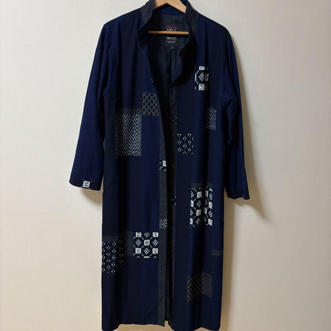 ◇極美品◇儀右ヱ門◇儀右衛門◇ギエモン◇久留米絣◇絣◇ロングコート◇羽織り◇