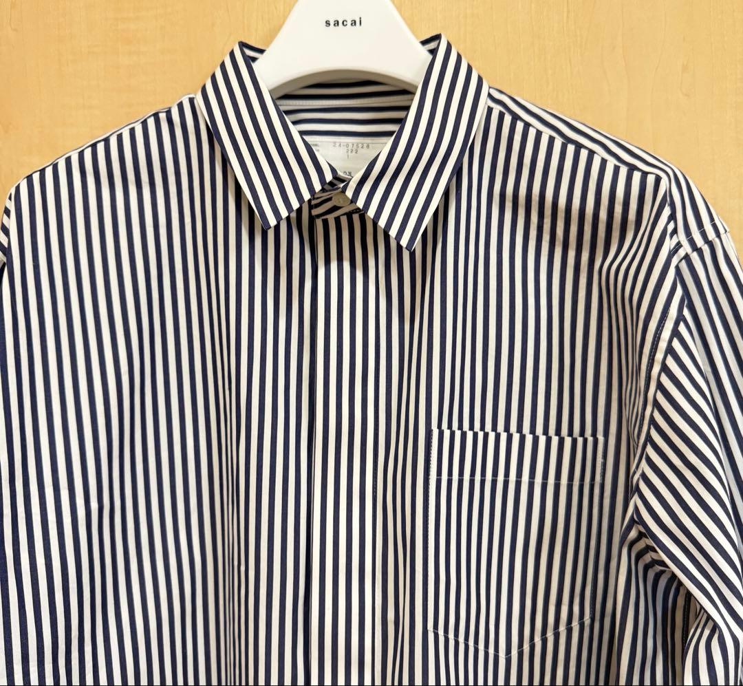 hamburger 様 ★sacai サカイ★ボリューム袖 コットン ストライプ