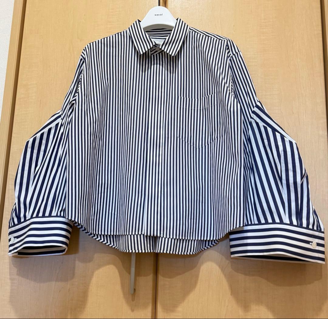 hamburger 様 ★sacai サカイ★ボリューム袖 コットン ストライプ