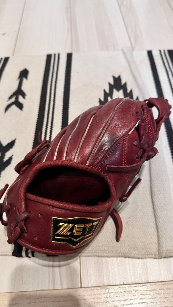 ZETT 軟式グローブ 赤　ソフトステア　オールラウンド