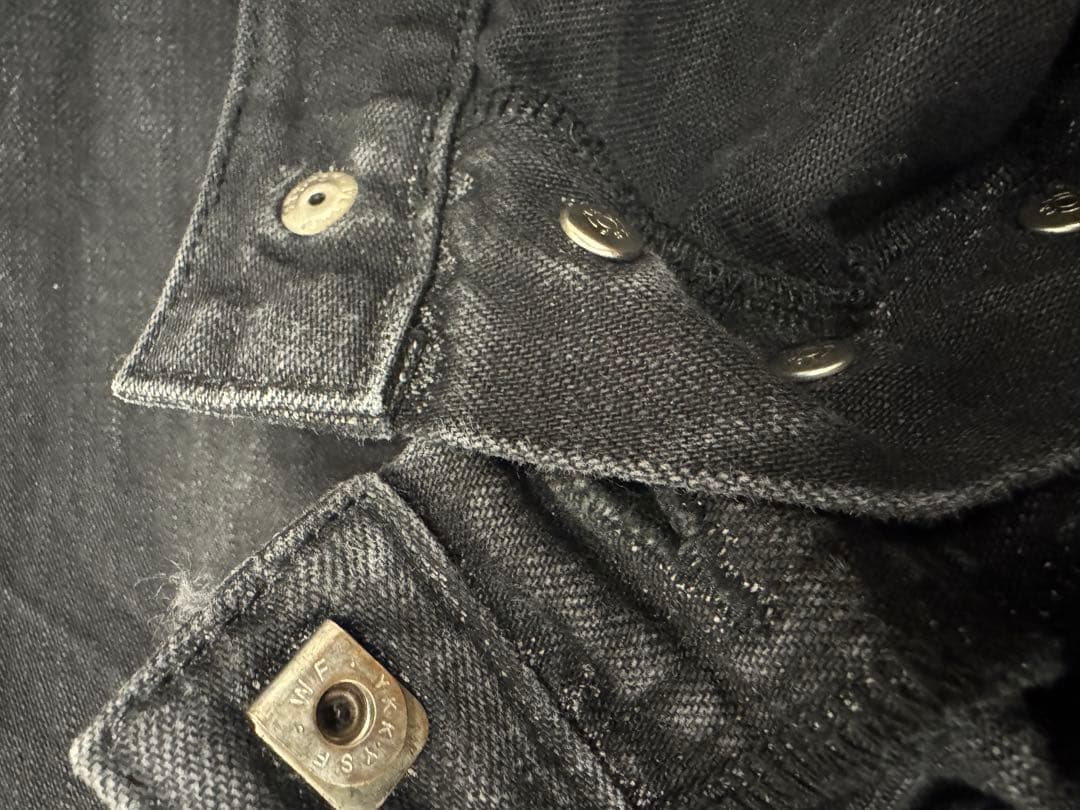 ブ*ン様 Dior Homme 07aw コーティング デニム ブラック　W32