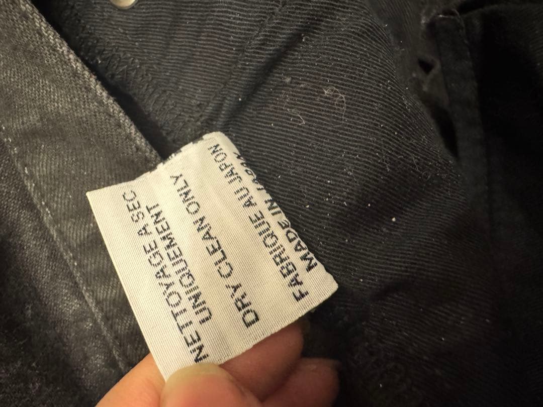 ブ*ン様 Dior Homme 07aw コーティング デニム ブラック　W32