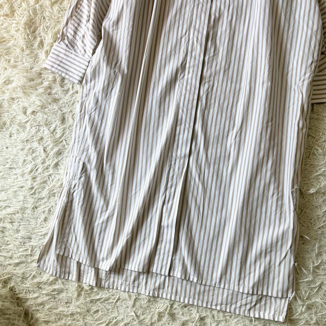 MaxMara マックスマーラ　ストライプ　シャツワンピース　40 ゆったり