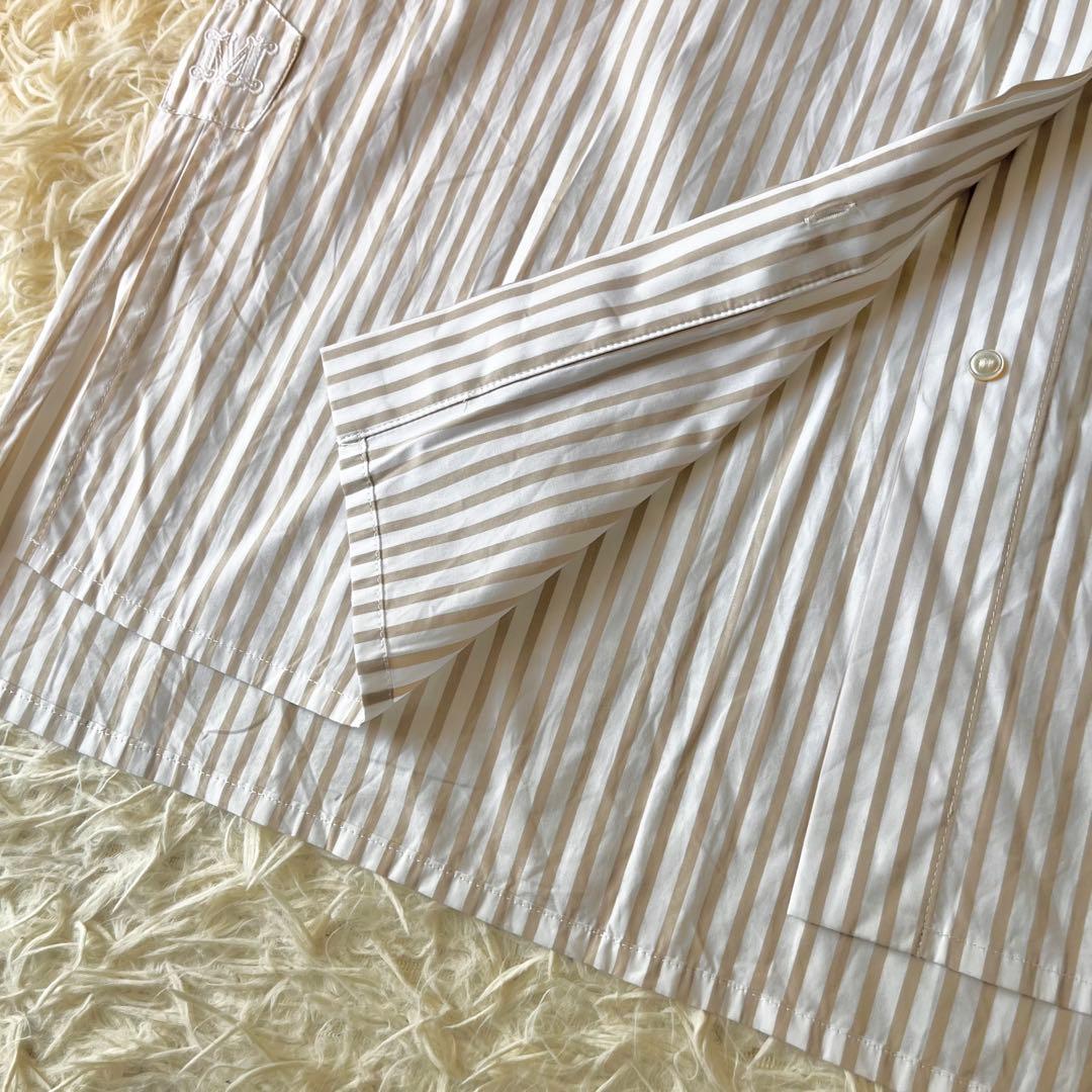 MaxMara マックスマーラ　ストライプ　シャツワンピース　40 ゆったり