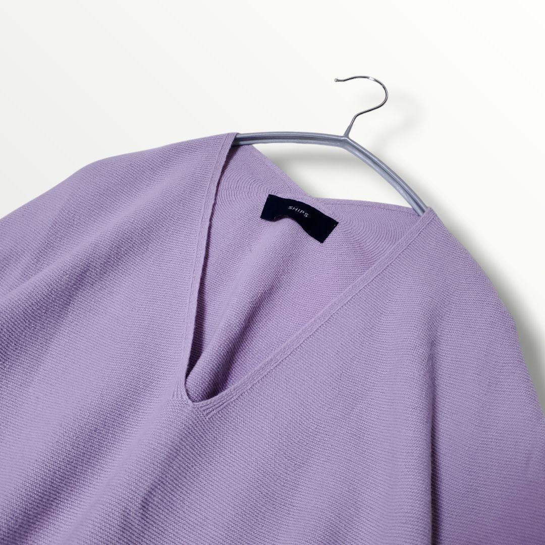 美品 SHIPS シップス ロング ワンピース Vネック ゆったり系