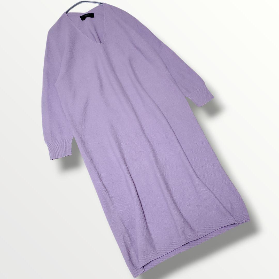 美品 SHIPS シップス ロング ワンピース Vネック ゆったり系