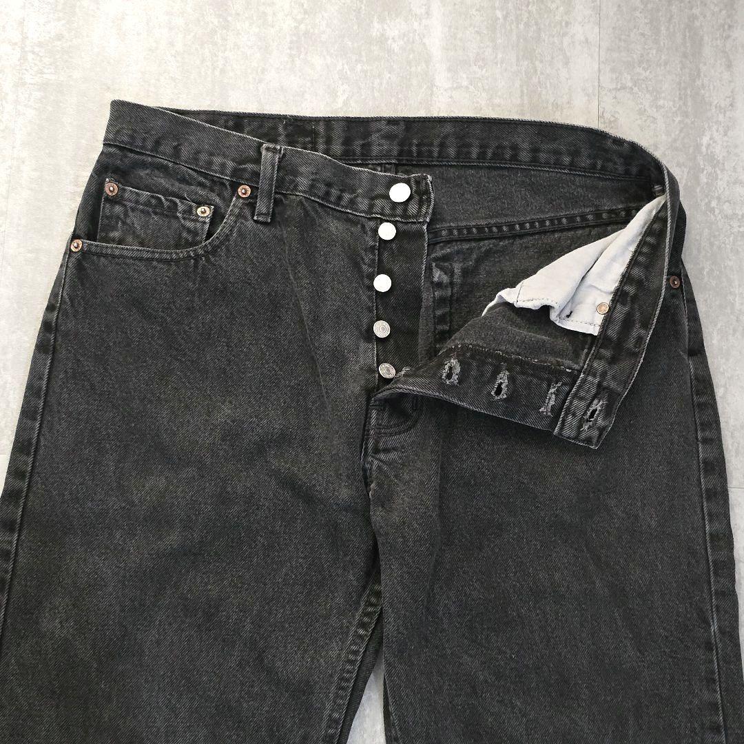 90s USA製 Levi's 501 ブラックデニム W34 後染め 米国製