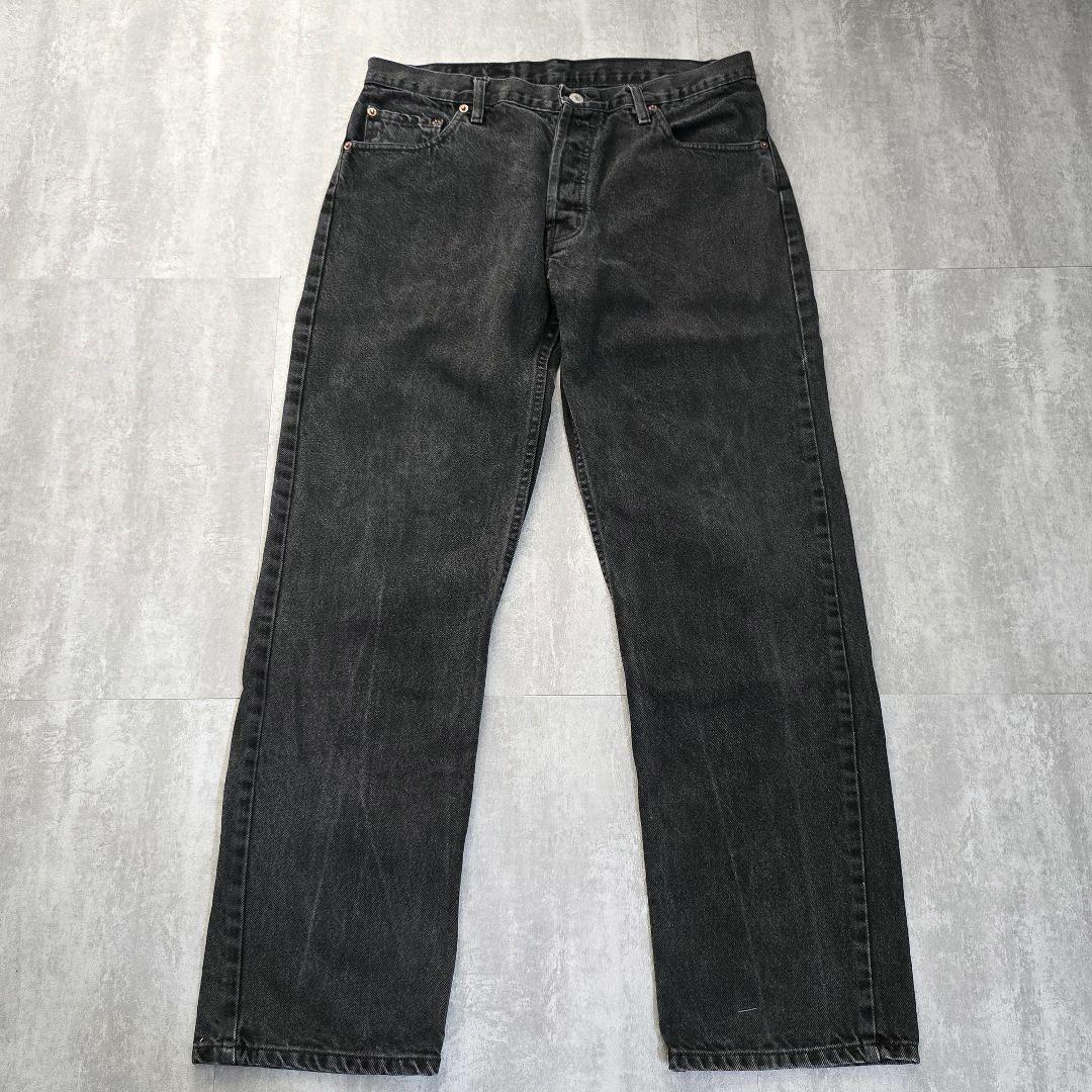90s USA製 Levi's 501 ブラックデニム W34 後染め 米国製
