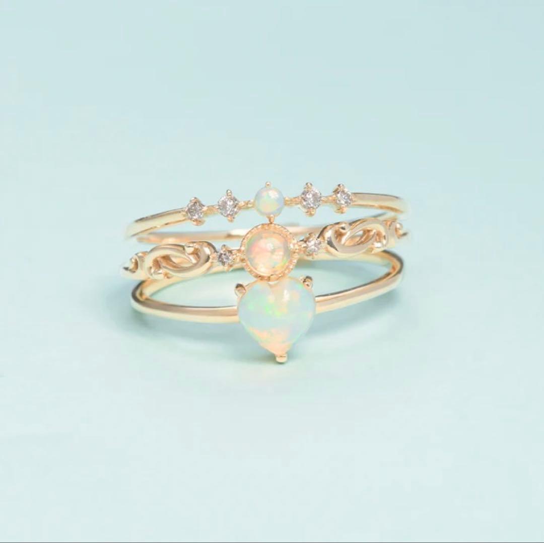 Jewel closet by L&Co. K10 オパールダイヤリング 13号