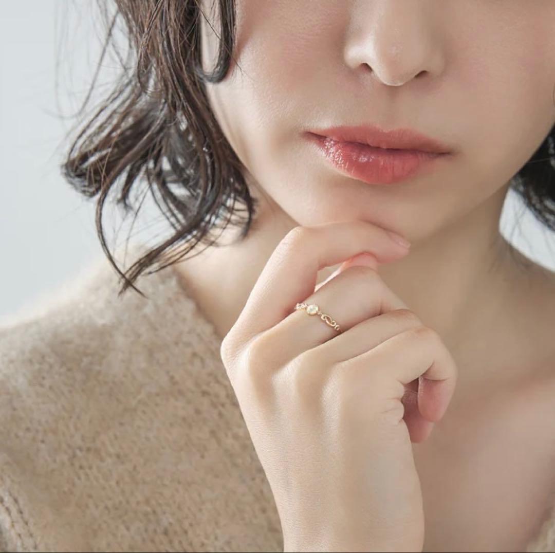 Jewel closet by L&Co. K10 オパールダイヤリング 13号