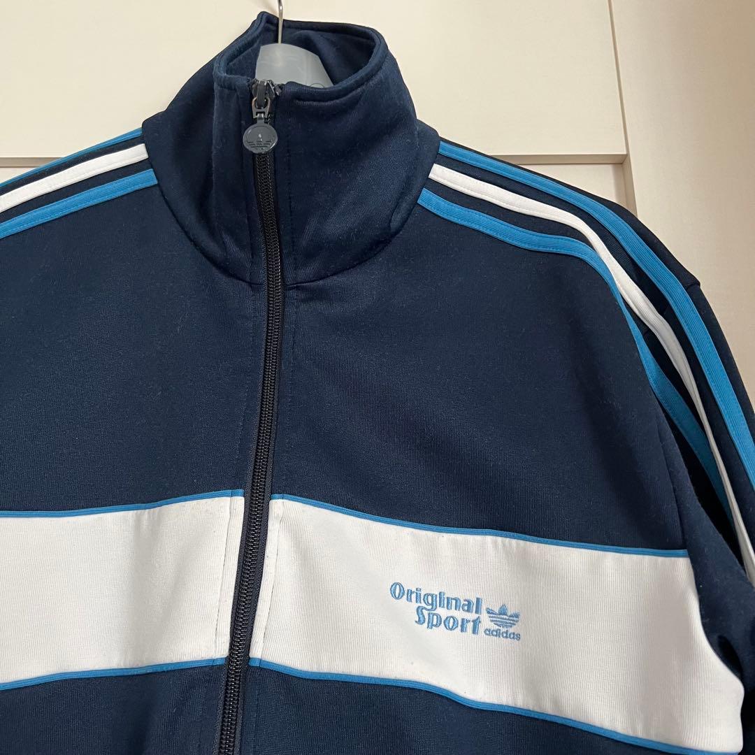 00's adidas トラックジャケット 西ドイツ 在原みゆ紀　XL ブルー系