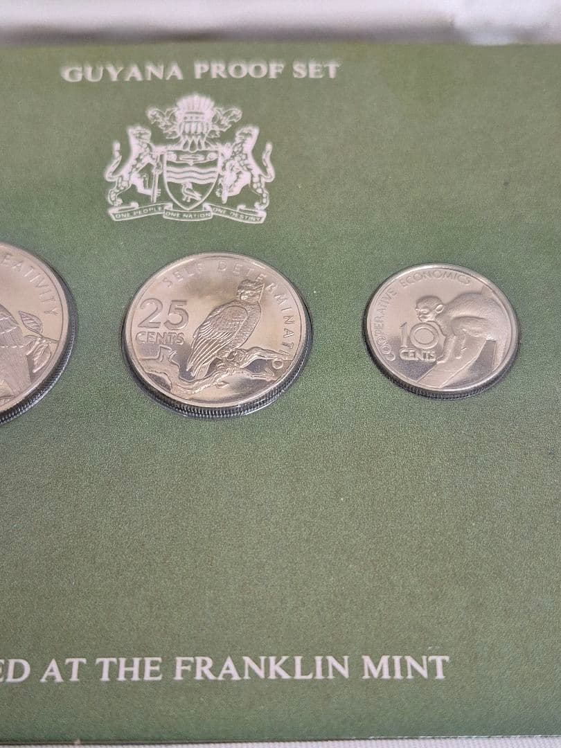 N*a様 フランクリンミントガイアナ共和国公式通貨プルーフセット