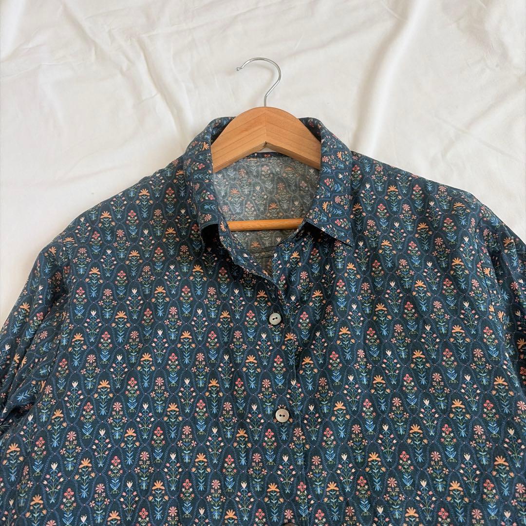 Leilian レリアン　シャツ　ブラウス　上質コットン　チュニック風シャツ