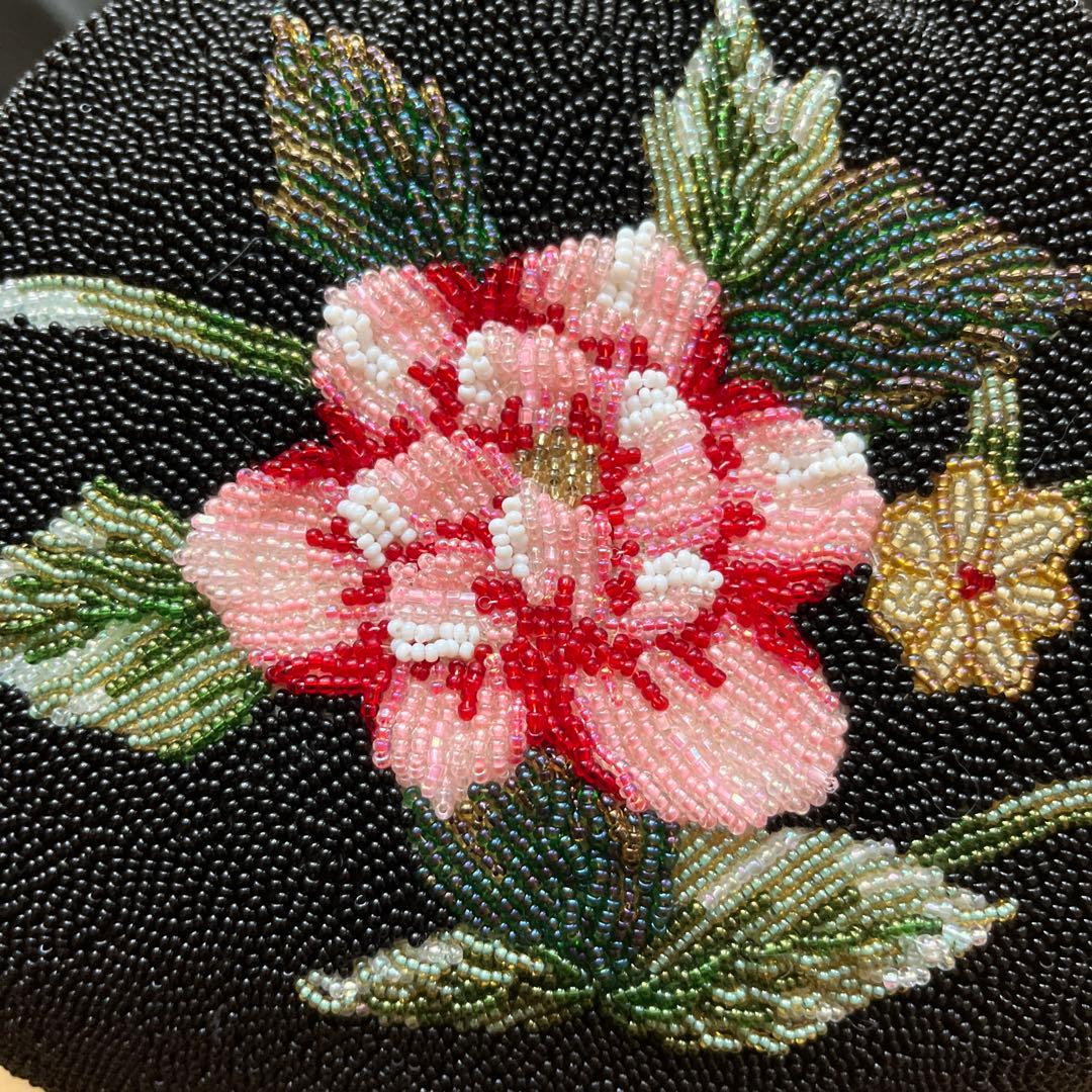 希少　花柄ビーズ刺繍 和装用バッグ